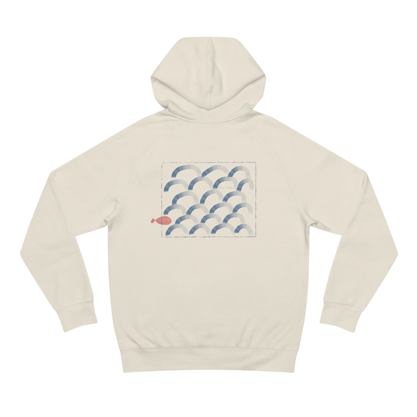 Fish and Wave Hoodie E1